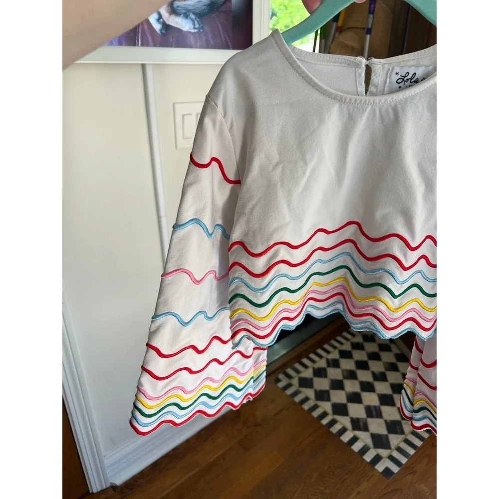 Lola & the boys wavy colorful top girls‎ size 8
